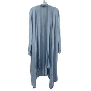 1State Blue Duster Cardigan L - Preowned Polyester Women's Sweater